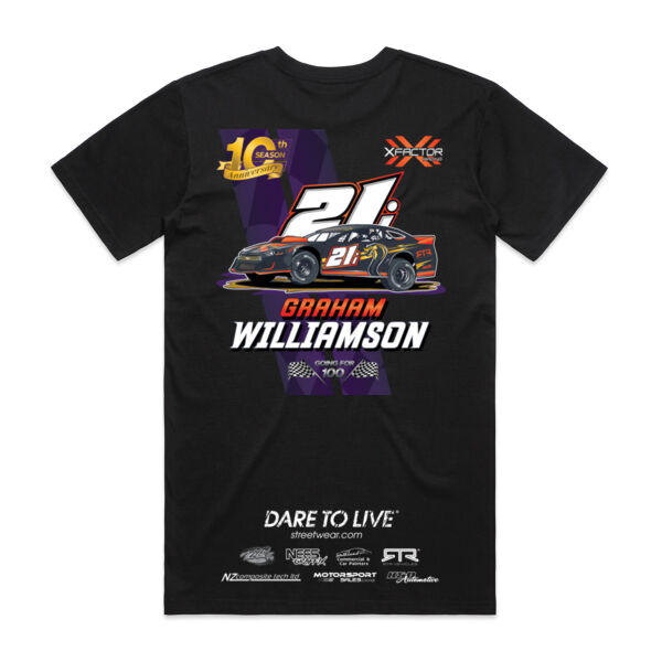 X Factor Racing 10th Anniversary - Men's Official Sponsors Tee   Thumbnail