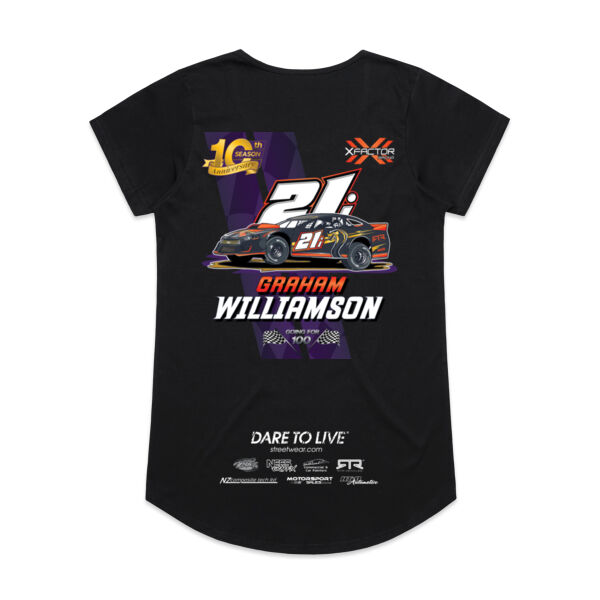 X Factor Racing 10th Anniversary - Women's Official Sponsors Tee Thumbnail
